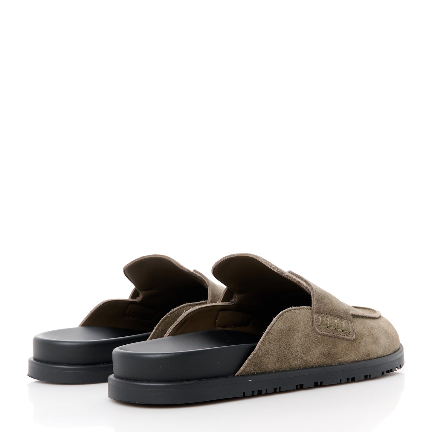 Suede Calfskin Go Mules 45 Etoupe