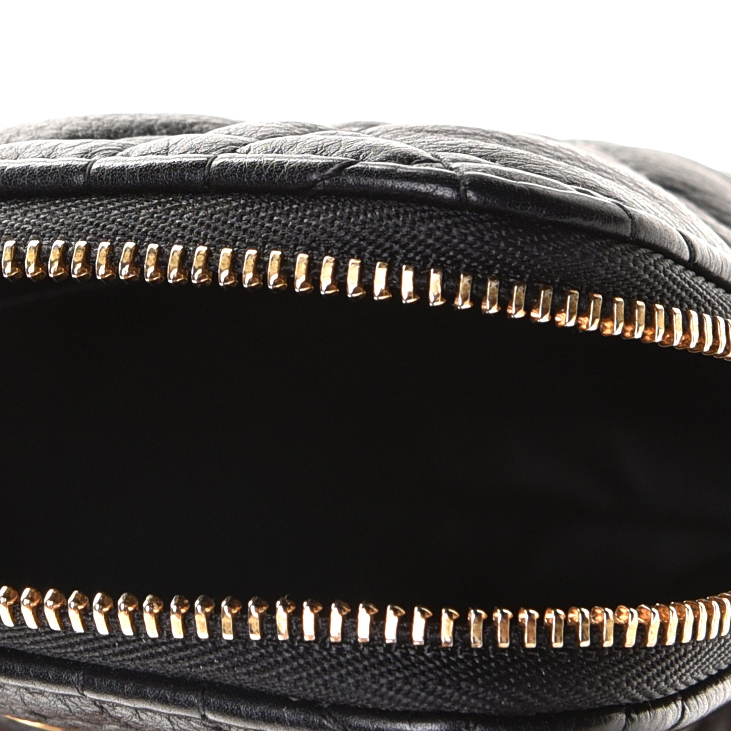 Supple Calfskin Cannage Caro Multifunctional Pouch Black