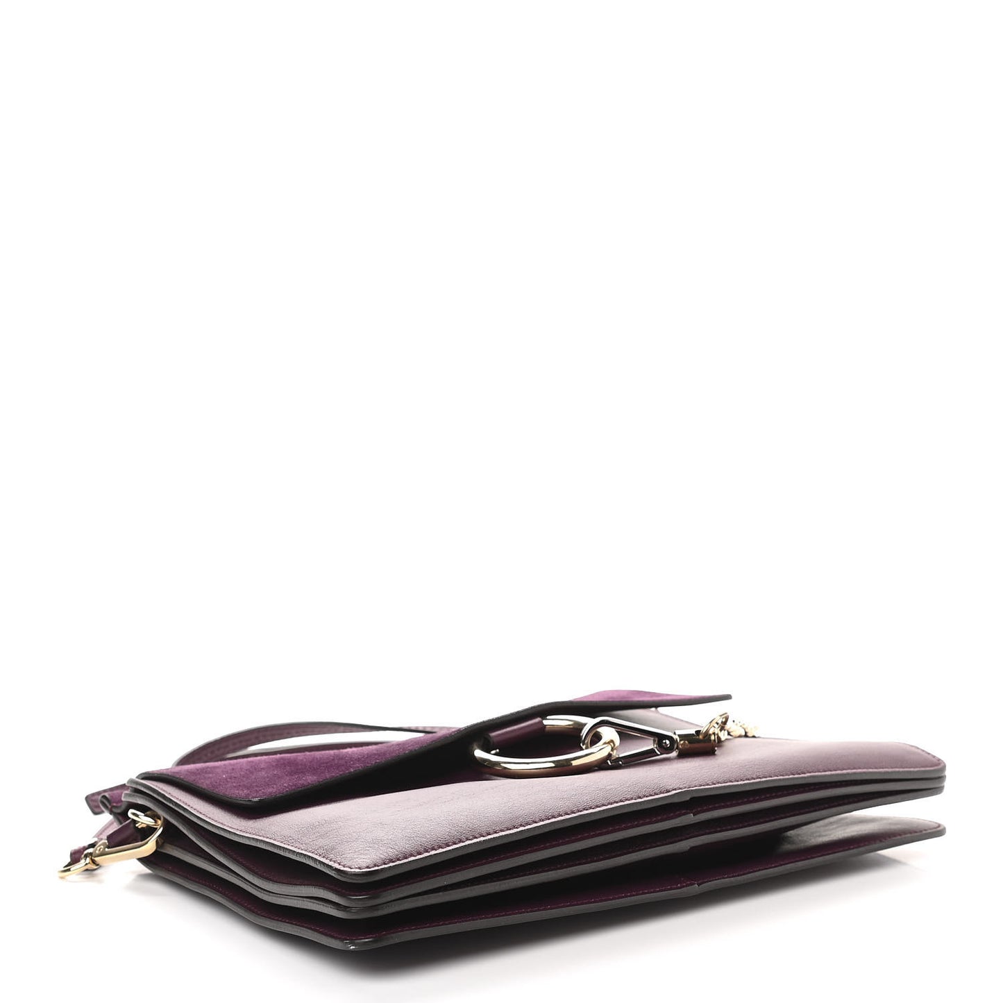 Calfskin Suede Medium Faye Shoulder Bag Intense Violine