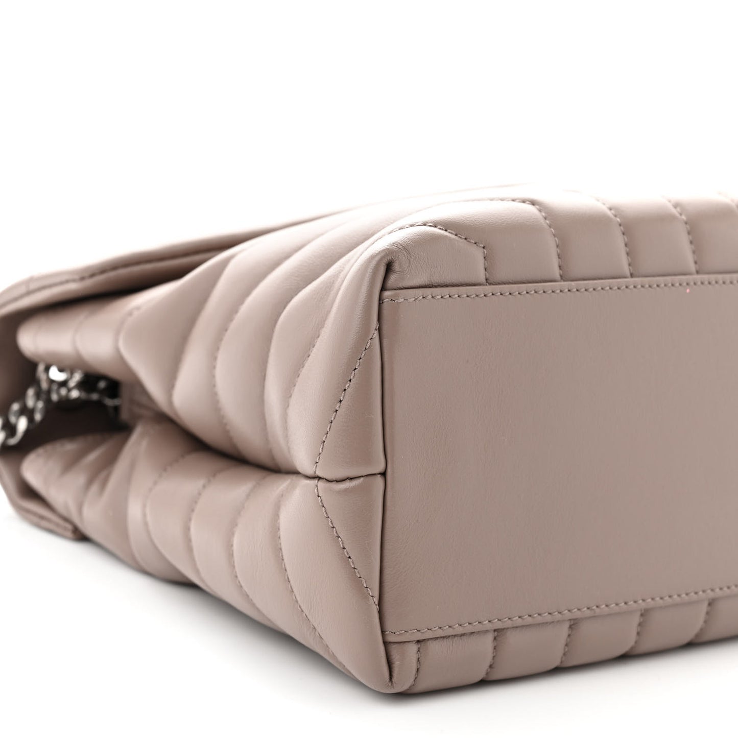 Calfskin Y Quilted Monogram Medium Loulou Chain Satchel Mink