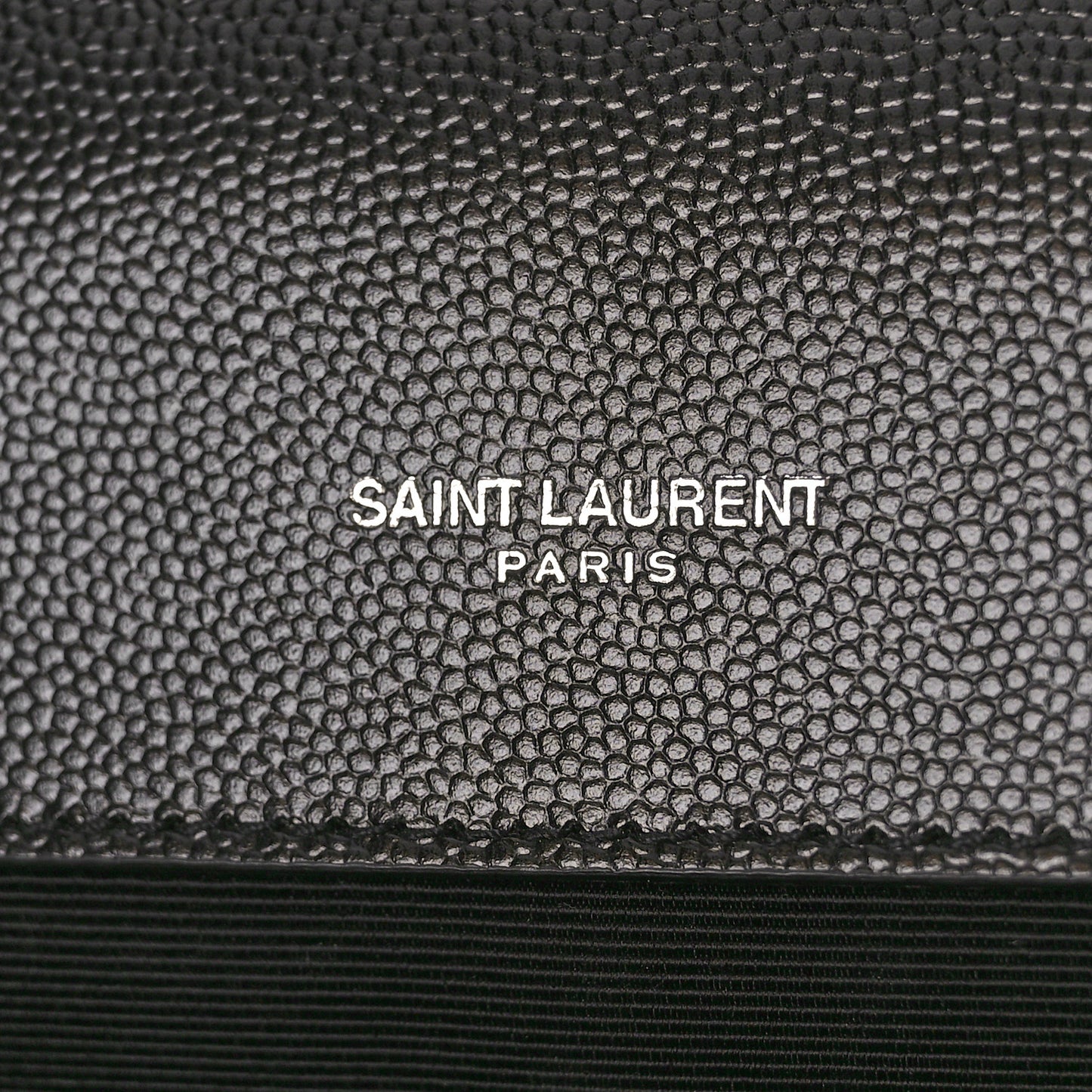 Grain De Poudre Textured Mixed Matelasse Large Triquilt Monogram Satchel Black
