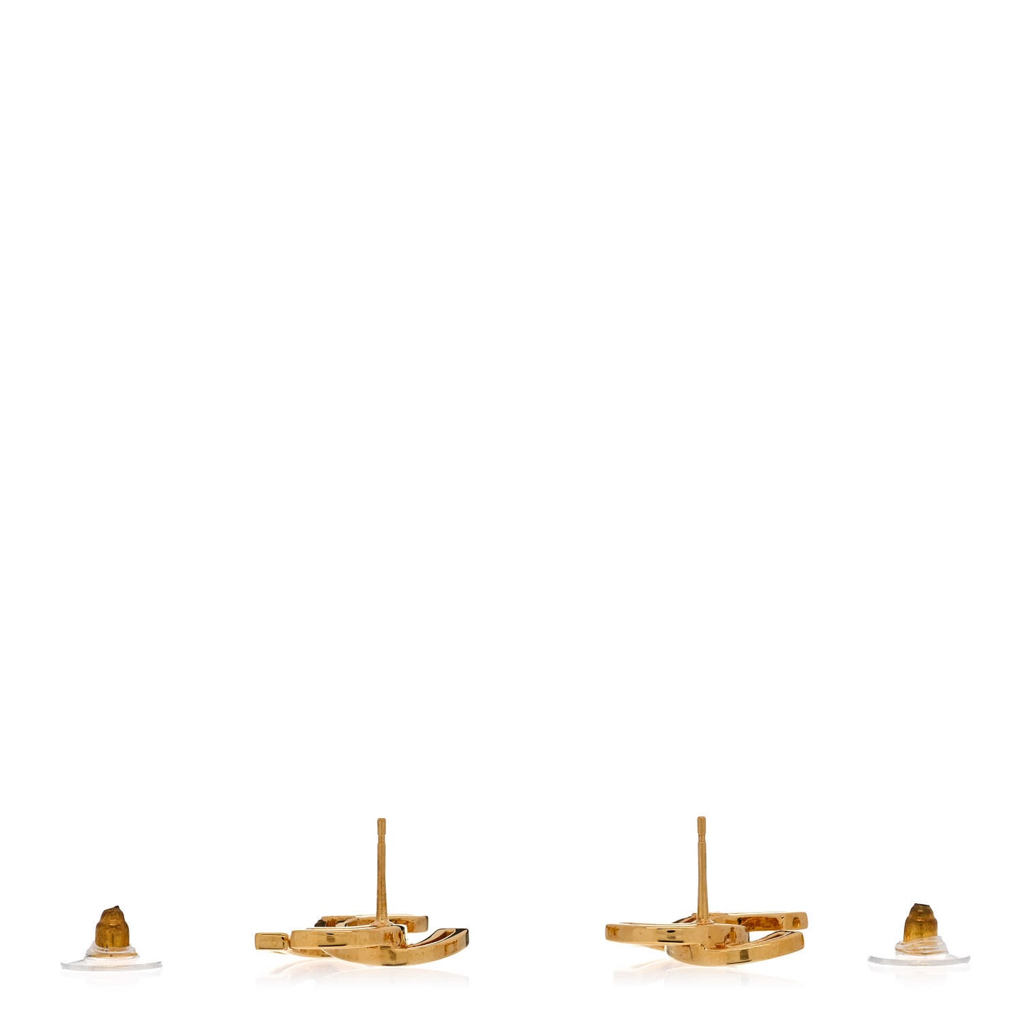 Metal Obazine CC Earrings Gold