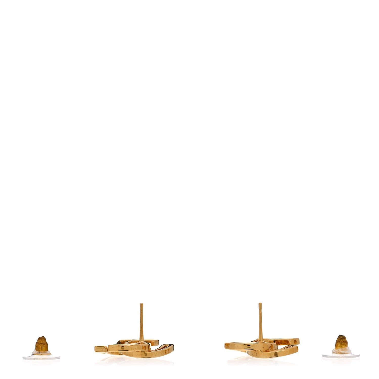Chanel Metal Obazine CC Earrings Gold 3 of 4