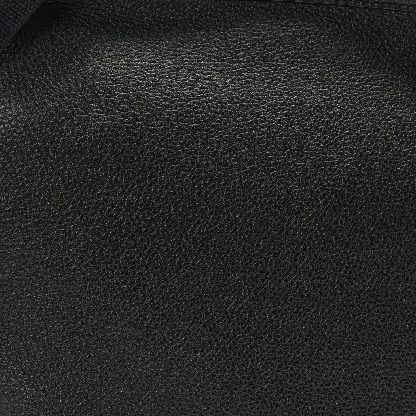 Grained Calfskin Large Slouchy Banana Bag Black