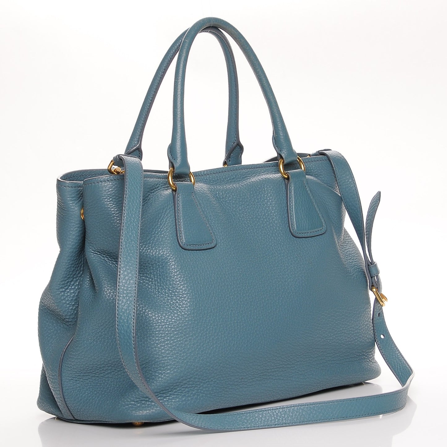 Vitello Daino Shopping Tote Marine