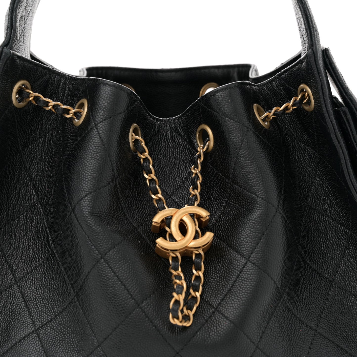 Caviar Quilted Small Chanel 25 Handbag Black