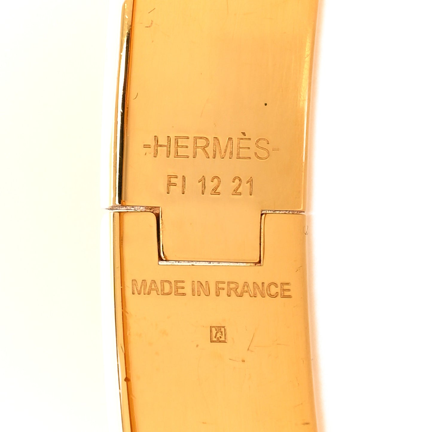 Enamel Narrow Clic Clac H Bracelet GM Orange