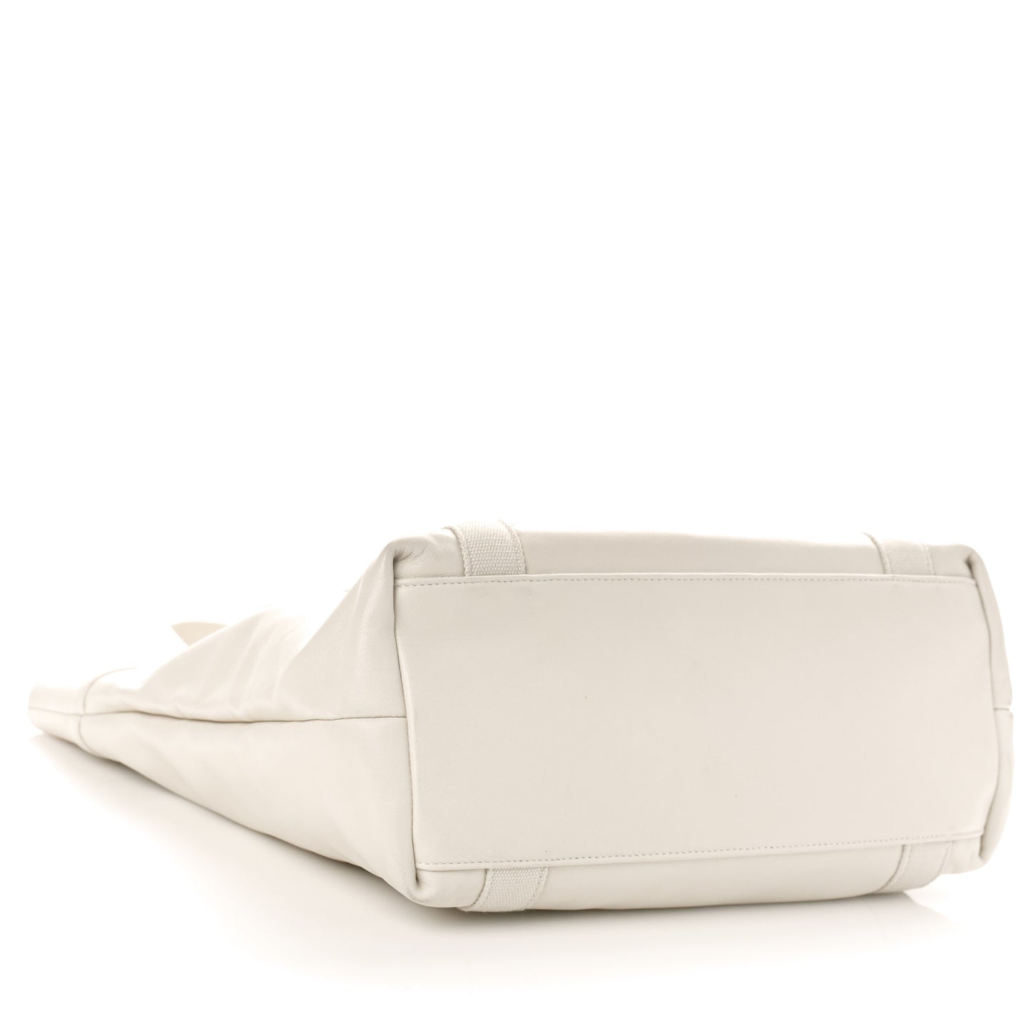Calfskin Small Daily Cabas Shopping Tote White