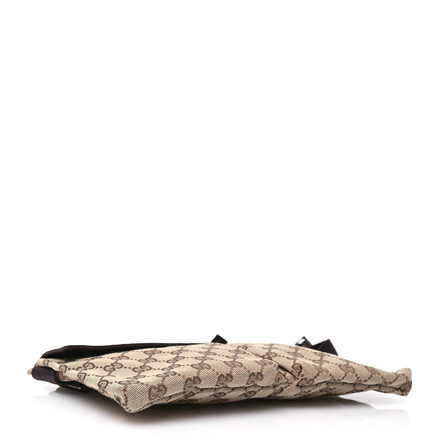 GG Monogram Double Pocket Belt Bag Dark Brown