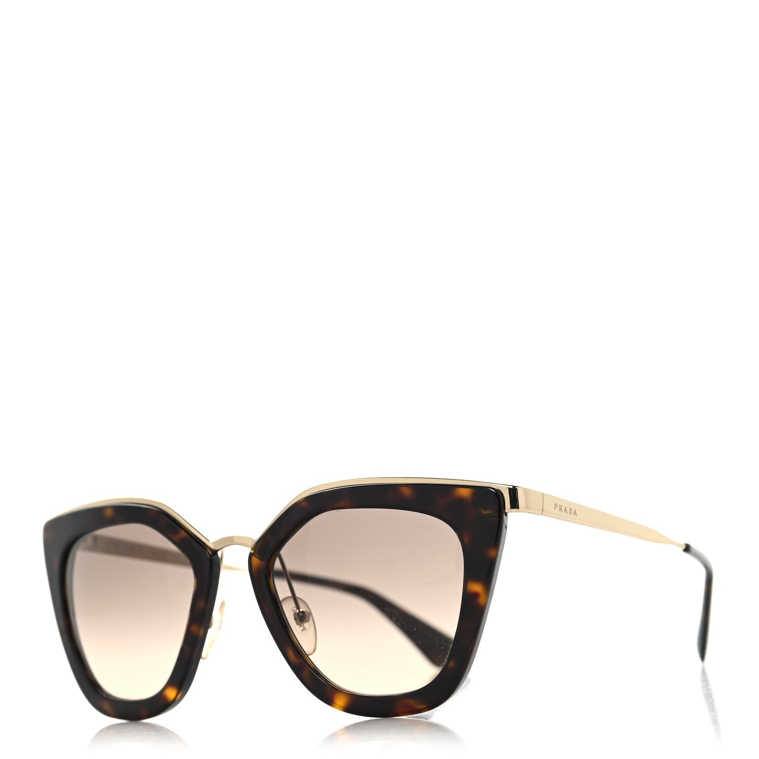 Prada Cat eye sunglasses in tortoise SPR 53S Y2K Prada Cat Eye Tortoise Sunglasses (SPR 12V / 2AU-8C1  main image 4