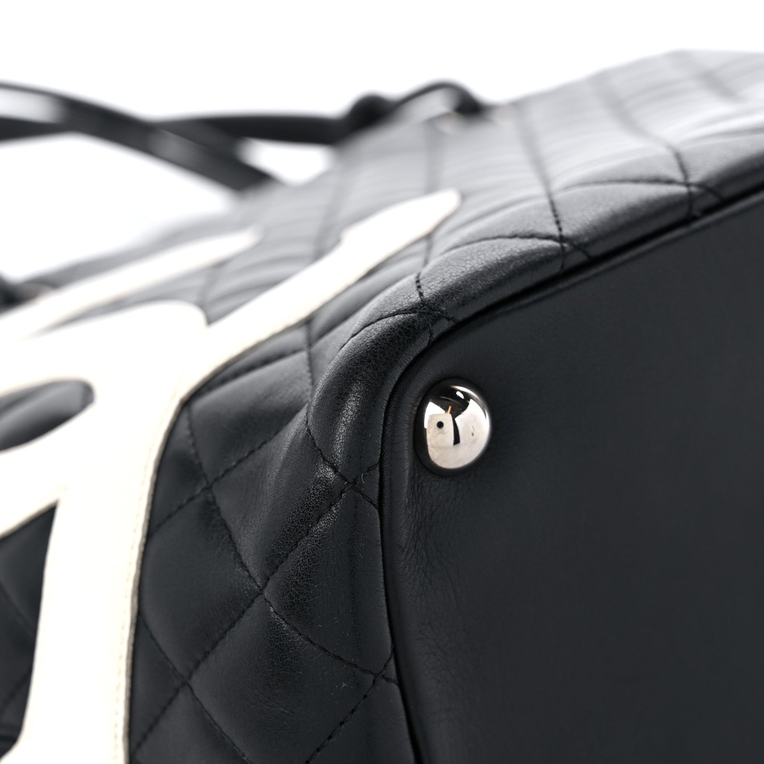 Chanel Calfskin Quilted Large Cambon Tote Black White 8 of 15