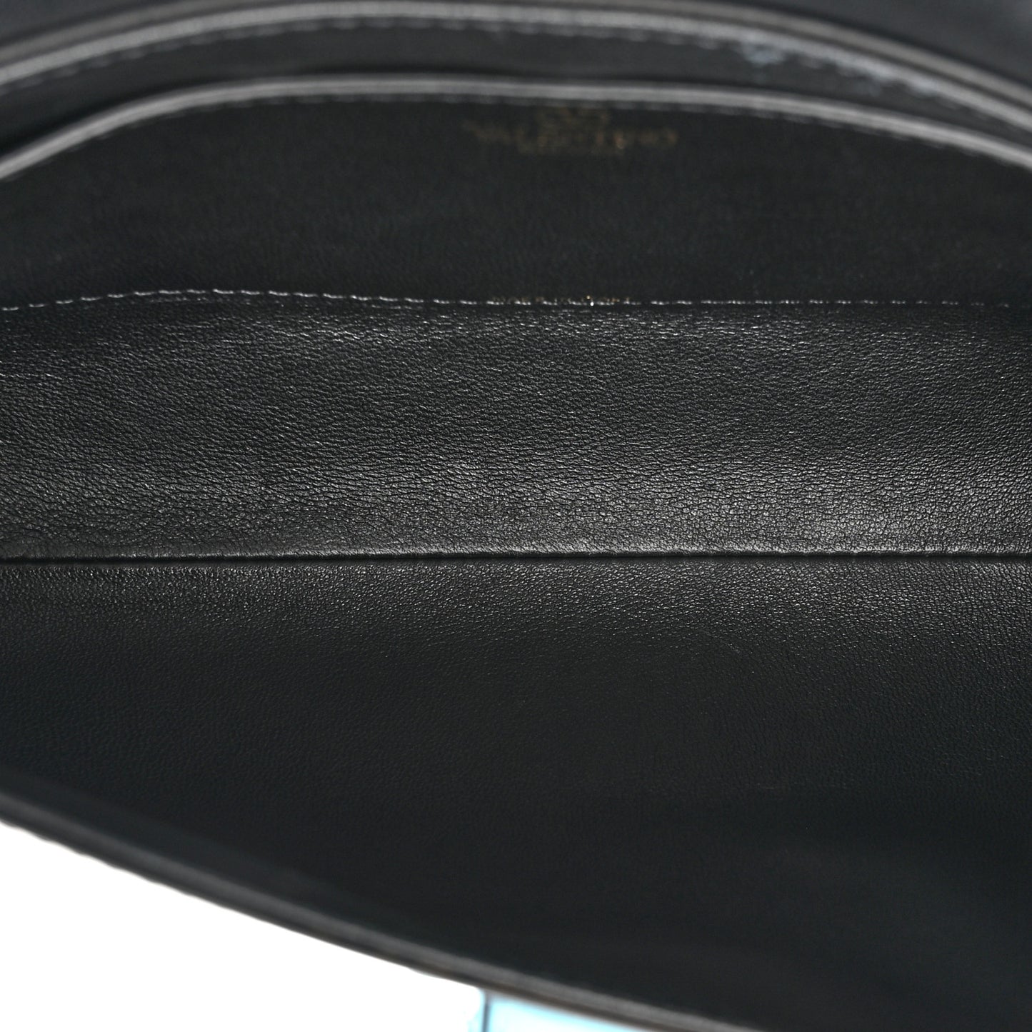 Brushed Calfskin Rockstud Flip Lock Chain Shoulder Bag Black