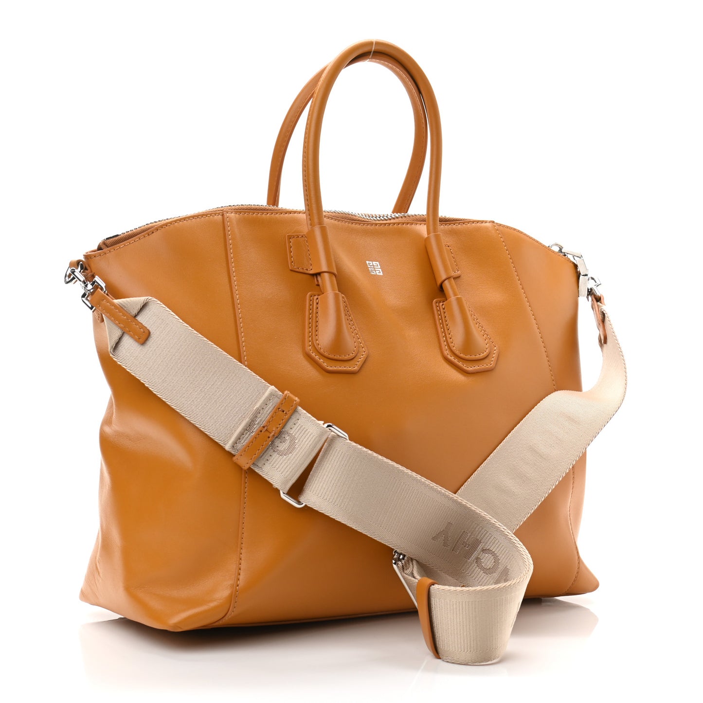 Box Calfskin Small Antigona Sport Top Handle Bag Pumpkin