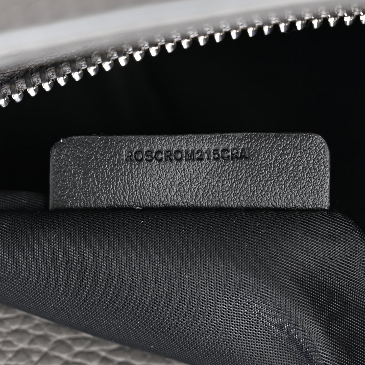 Grainy Calfskin Embossed Bruno Messenger Charcoal Grey