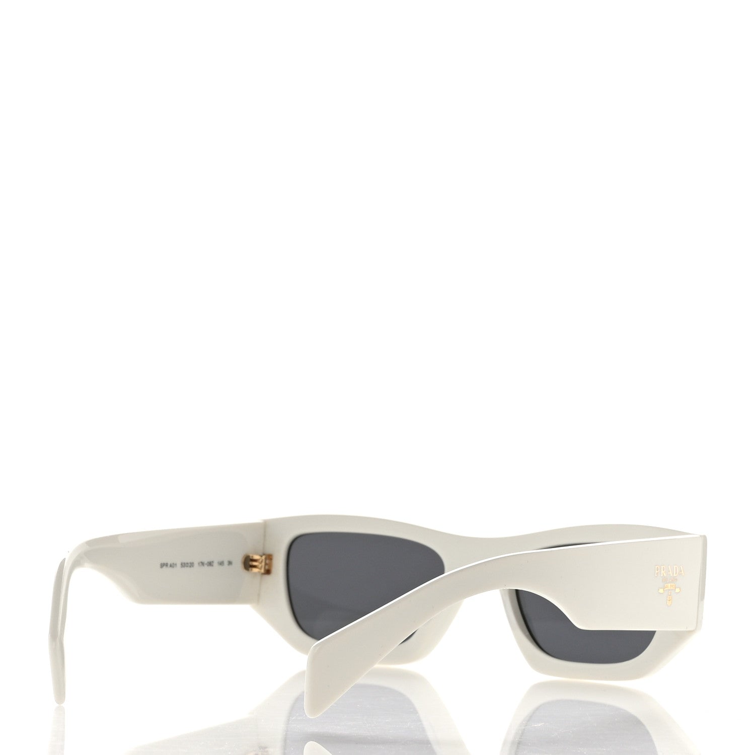 Prada Acetate Pillow Sunglasses SPR A01 White 4 of 7
