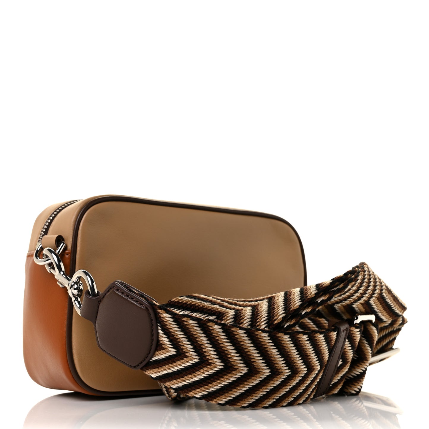 Calfskin Signet Flash Camera Bag Brown