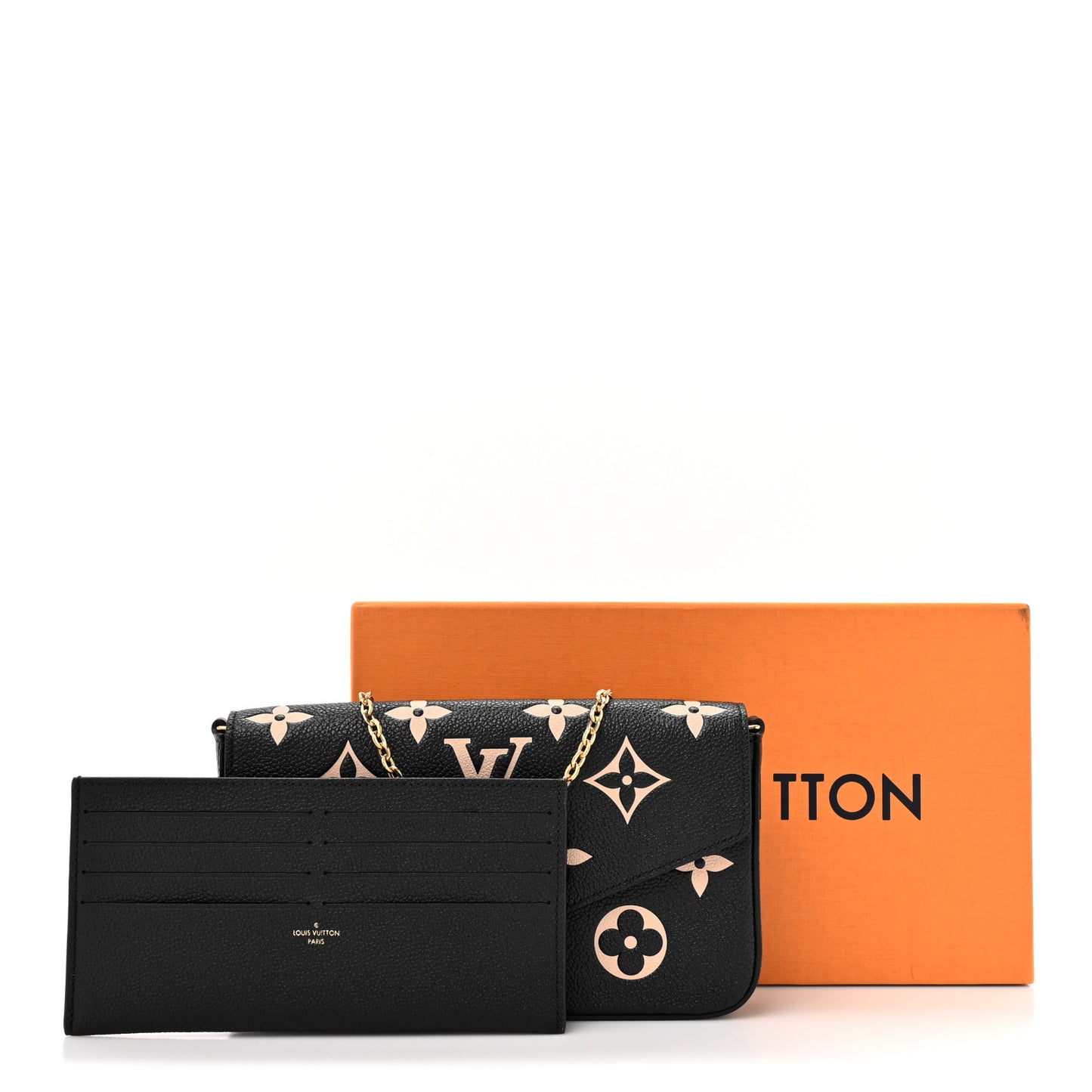 Empreinte Monogram Giant Felicie Pochette Black Beige
