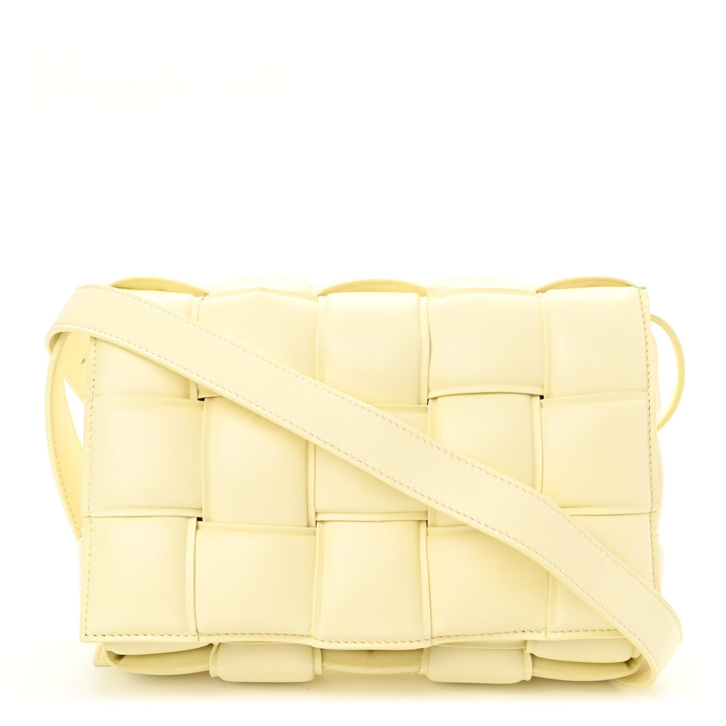 Nappa Maxi Intreccio Padded Cassette Crossbody Bag Zest