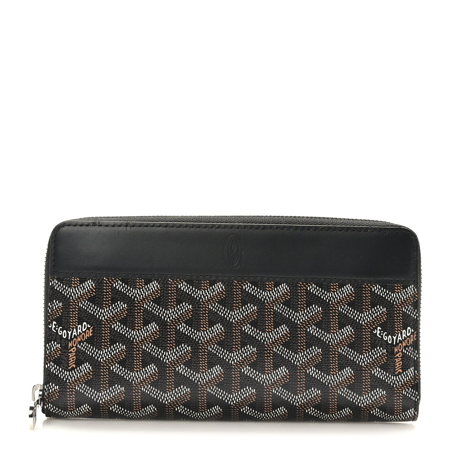 Goyardine Matignon Zip Around GM Wallet Black