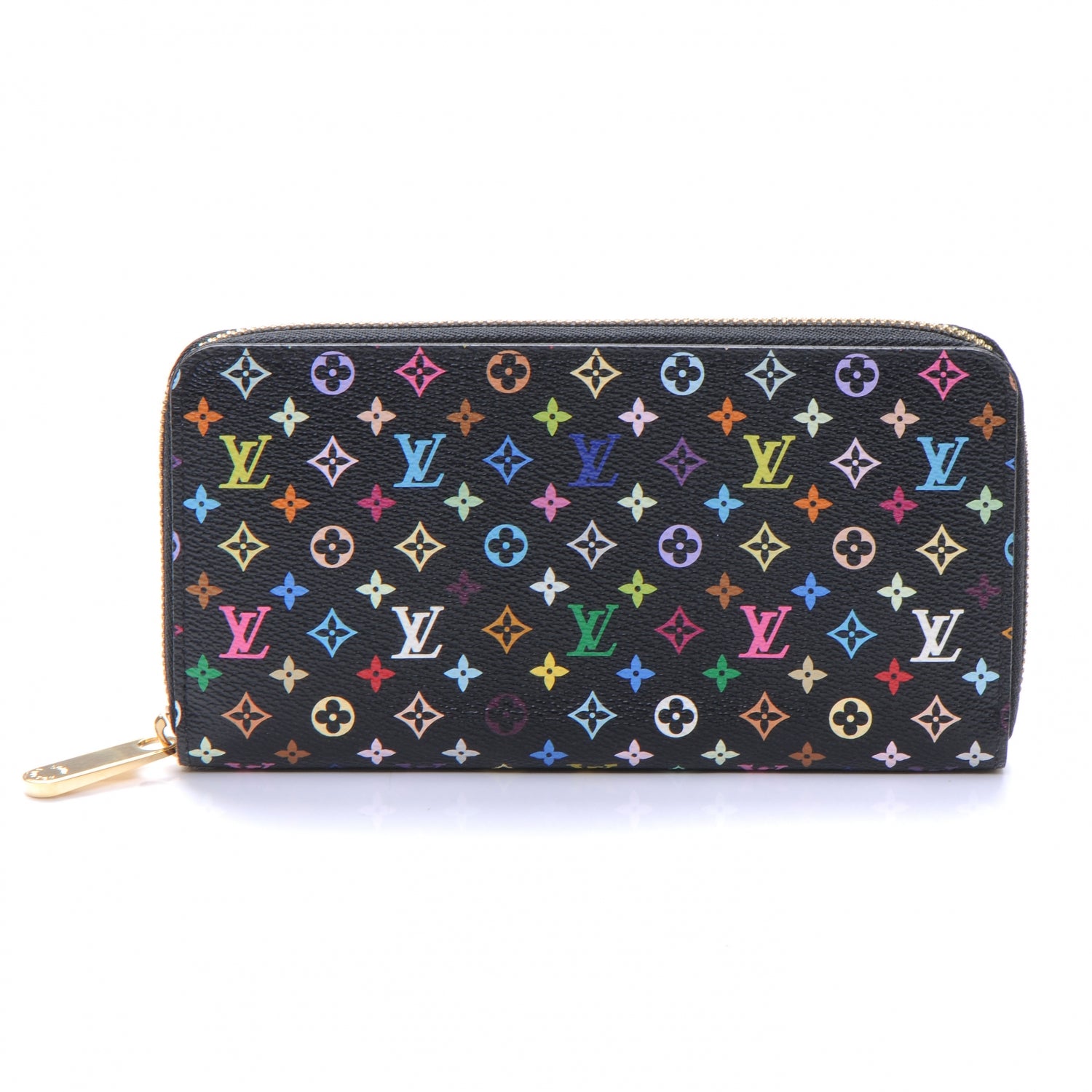 Louis Vuitton ケース財布 Louis Vuitton Monogram Multicolor Zippy Wallet Black 48188