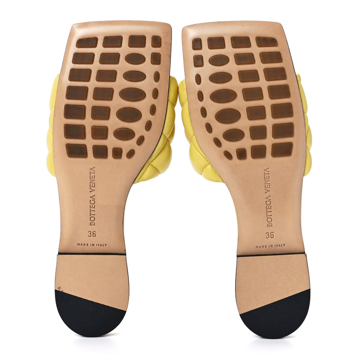 Nappa Matelasse Padded Flat Sandals 36 Pear