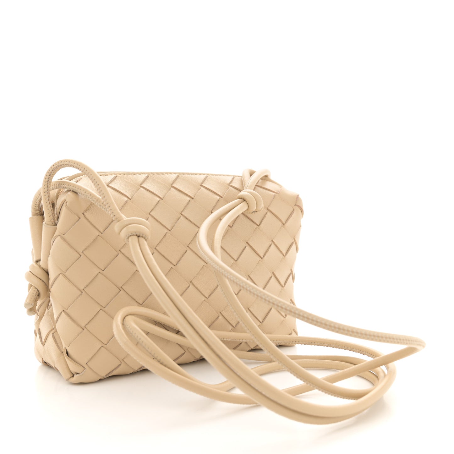 Nappa Intrecciato Mini Loop Camera Bag Porridge