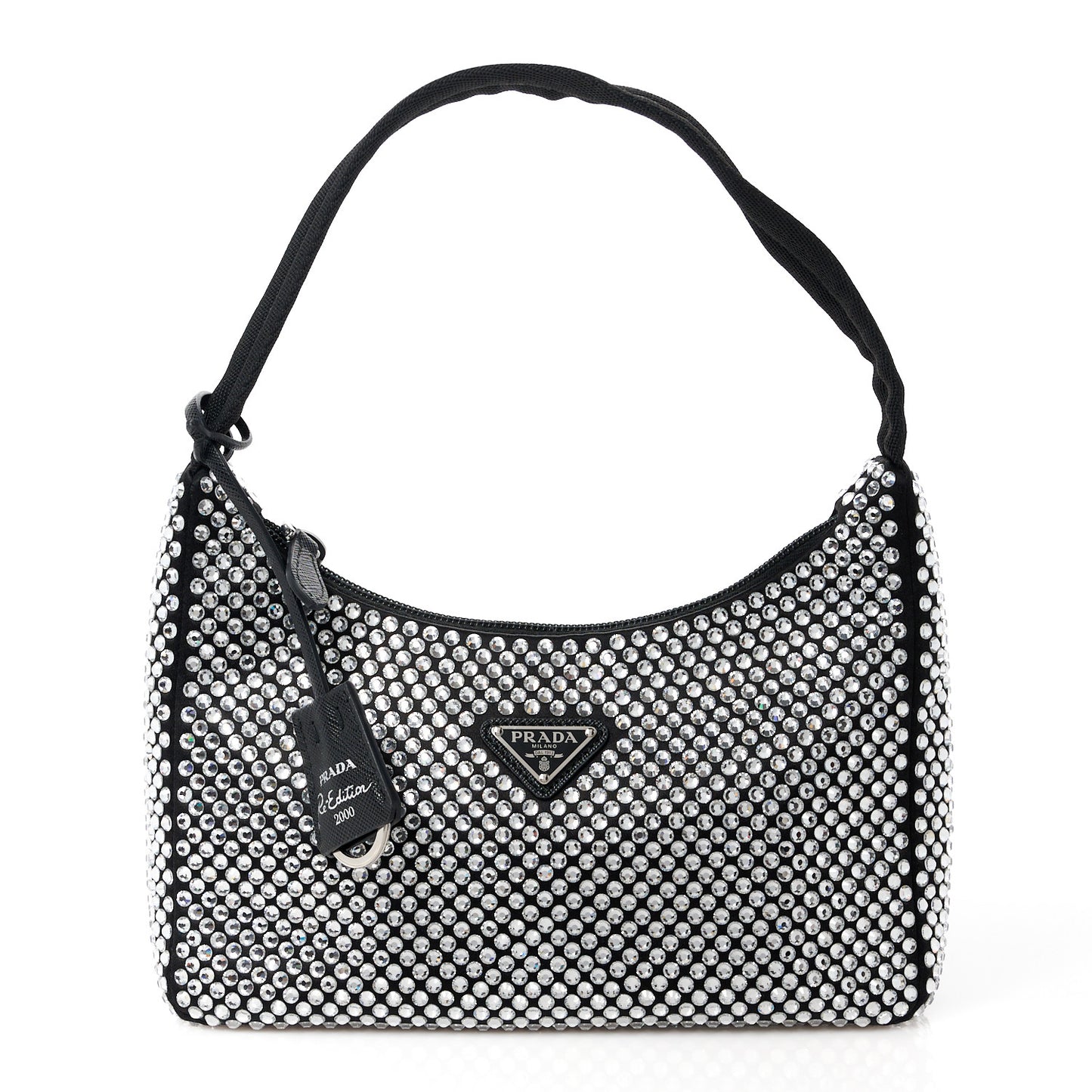 Satin Crystal Mini Re-Edition 2000 Bag Cristal