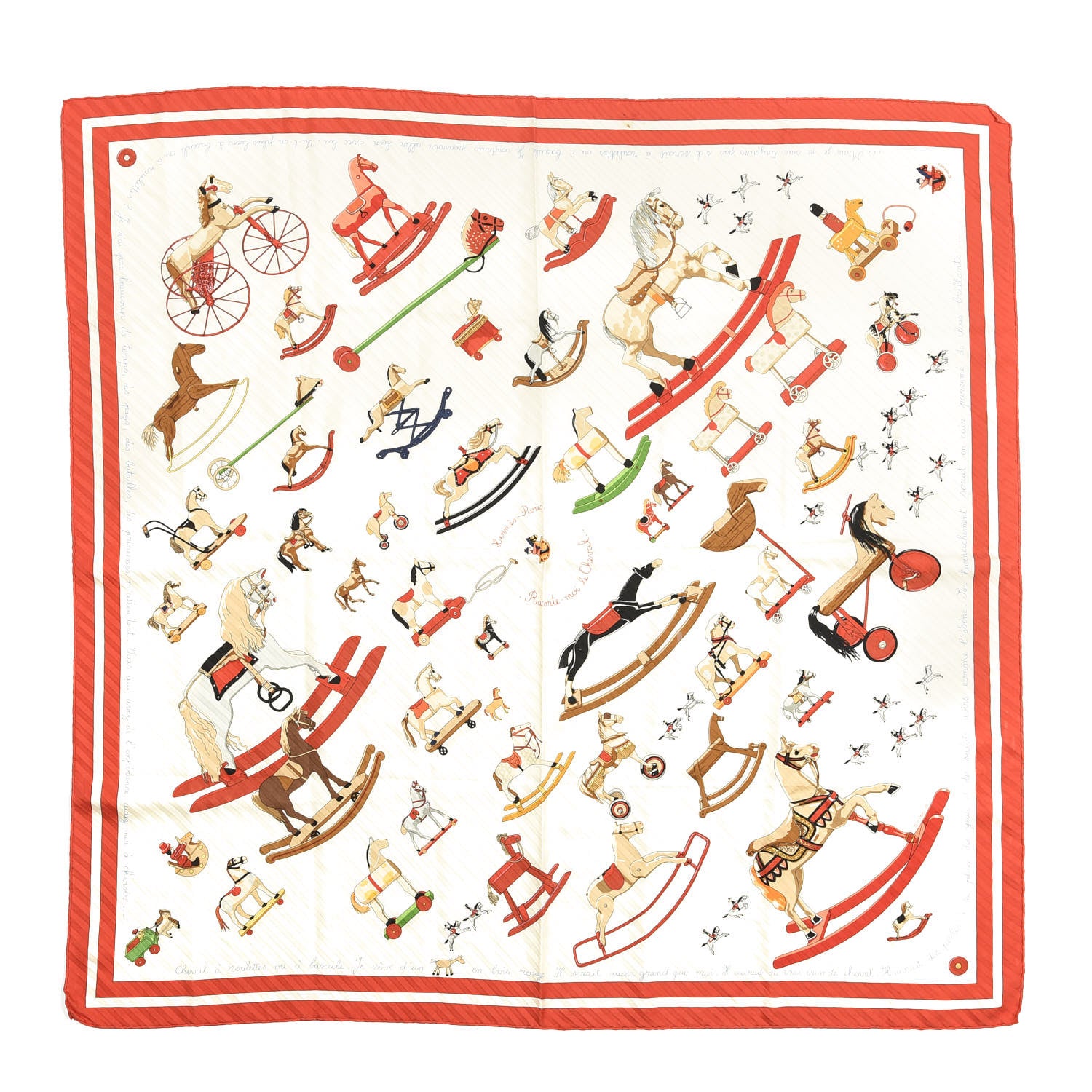 Hermes Silk Raconte Moi Le Cheval Scarf 90 1 of 7
