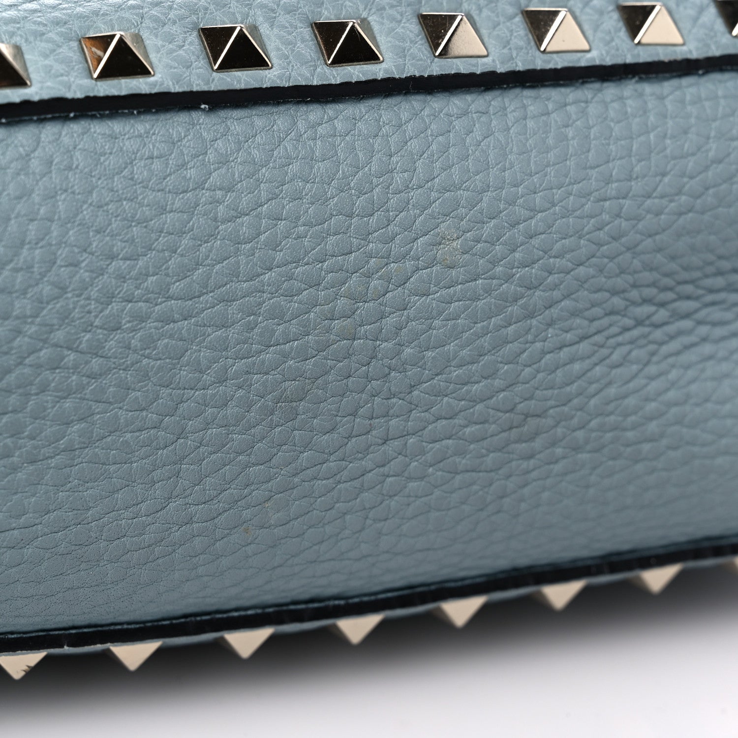 Valentino Garavani Pebbled Calfskin Small Rockstud Flip-Lock Messenger Bag Light Blue 11 of 15