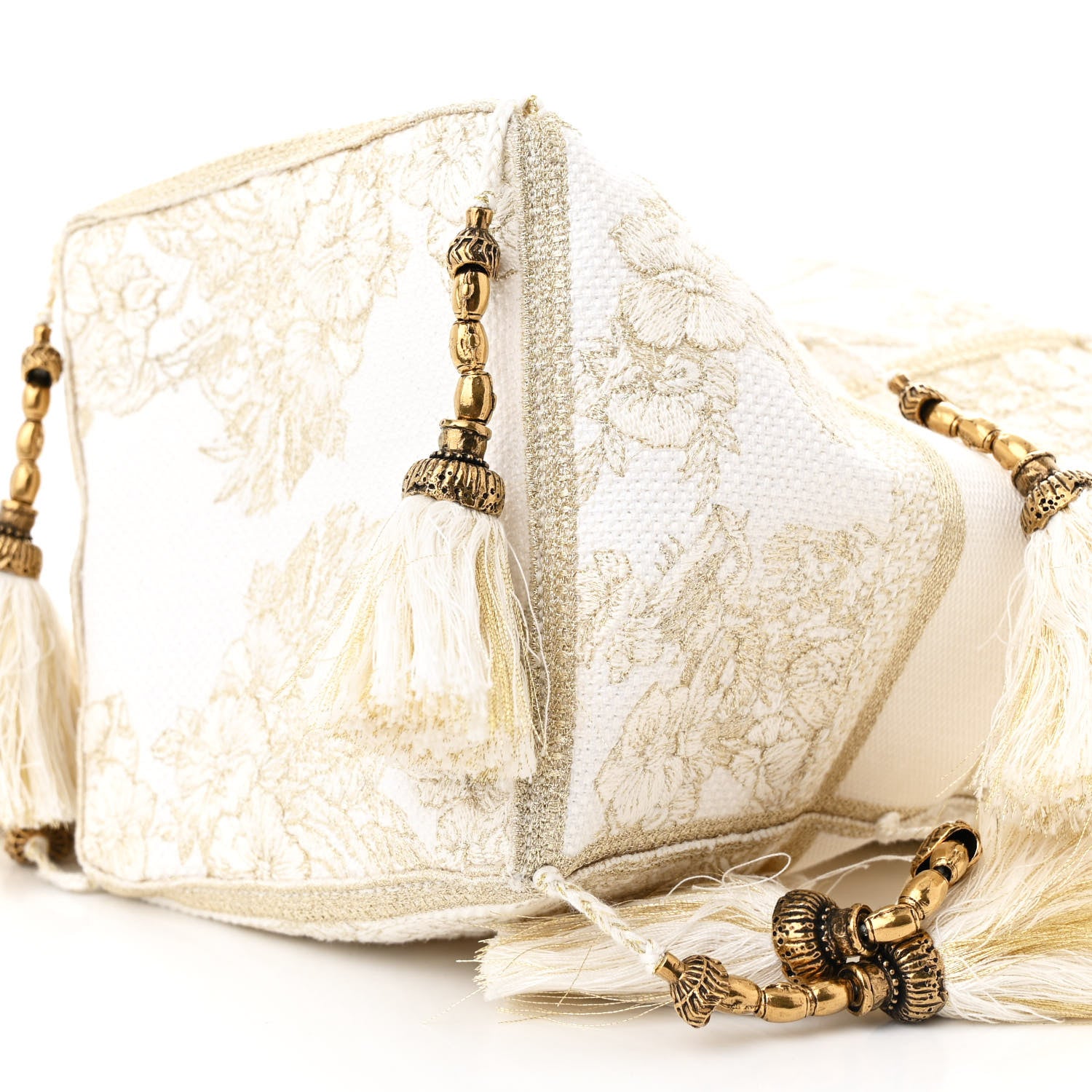 Christian Dior Canvas Embroidered Reve d'Infini Small D-Bubble Bucket Bag Gold 10 of 10