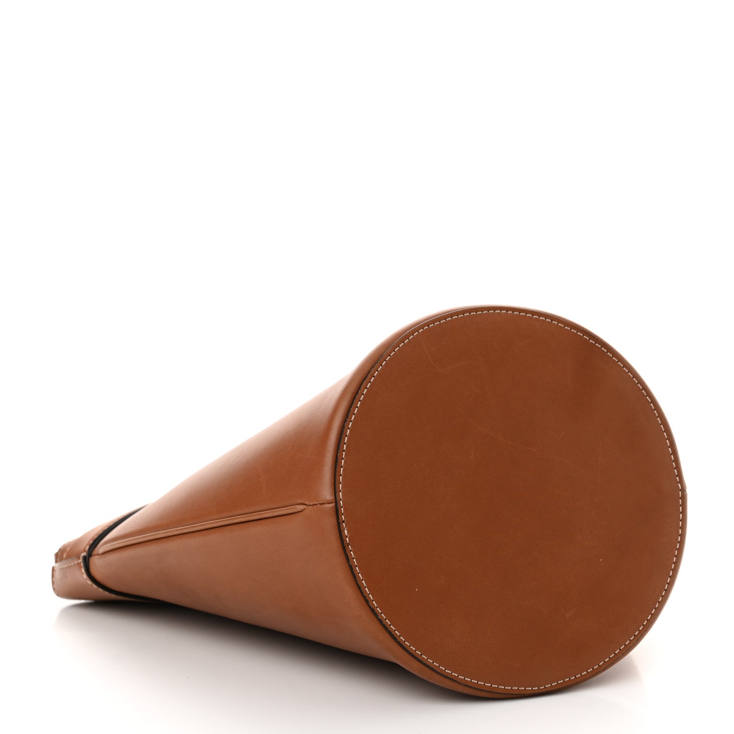 Natural Calfskin Crecy Bucket Bag Tan