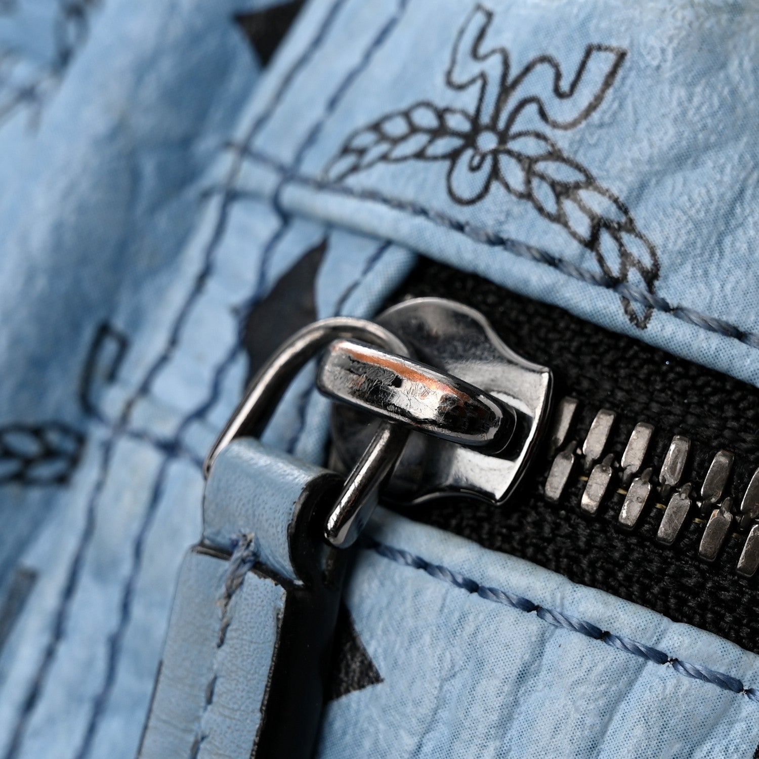 MCM Visetos Side Stud Mini Stark Backpack Blue 28 of 28