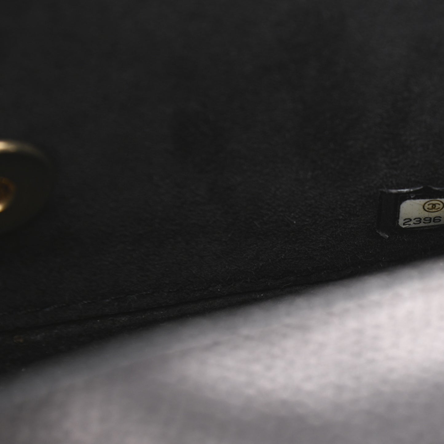 Grained Calfskin Mini Square Classic Pure Flap Black