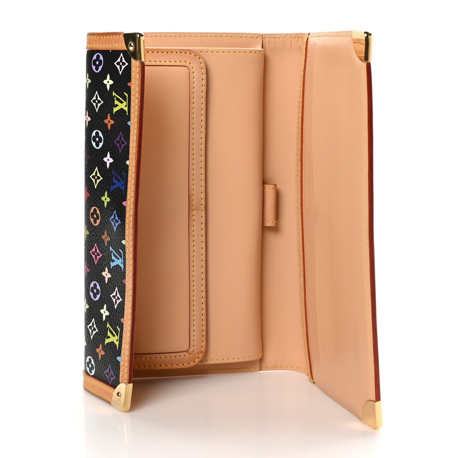 Louis Vuitton Monogram Multicolor Porte Tresor International Wallet Black 5 of 8