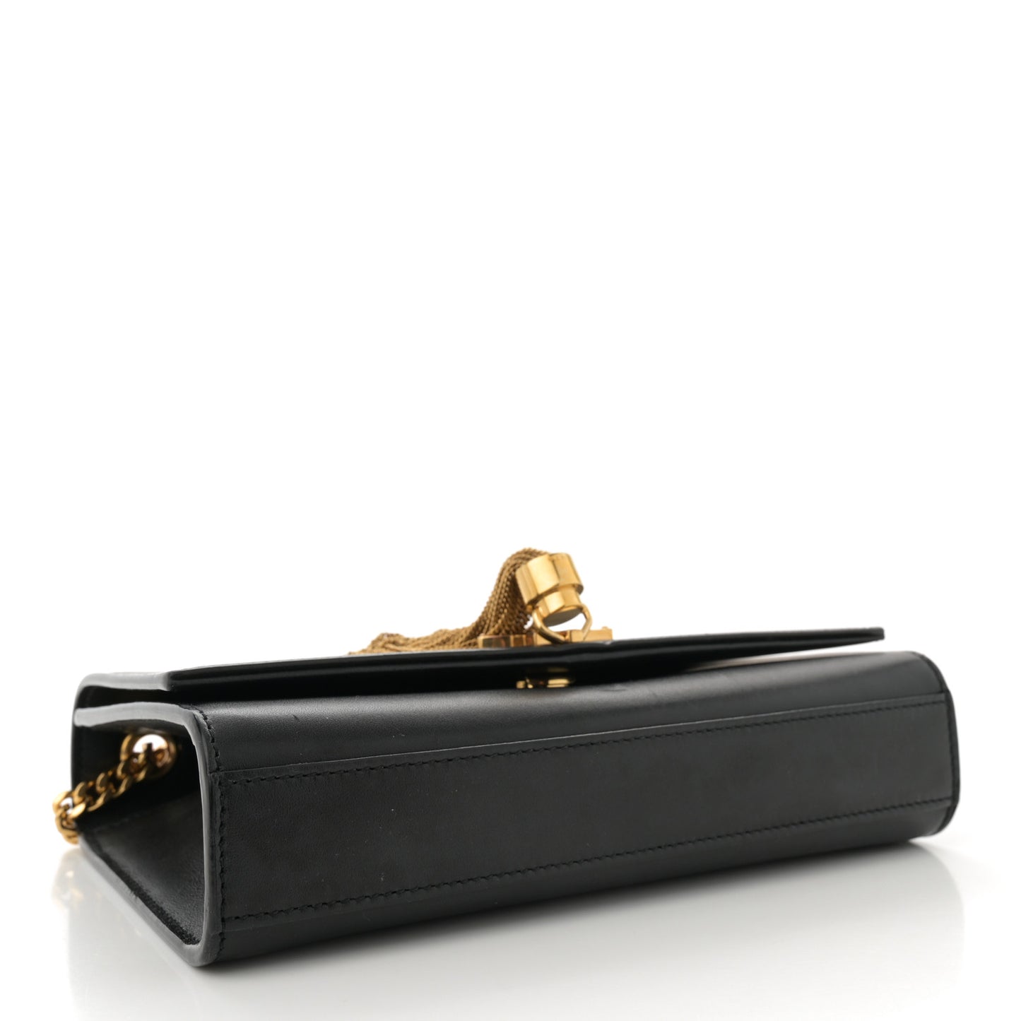 Calfskin Small Classic Monogram Kate Tassel Satchel Black
