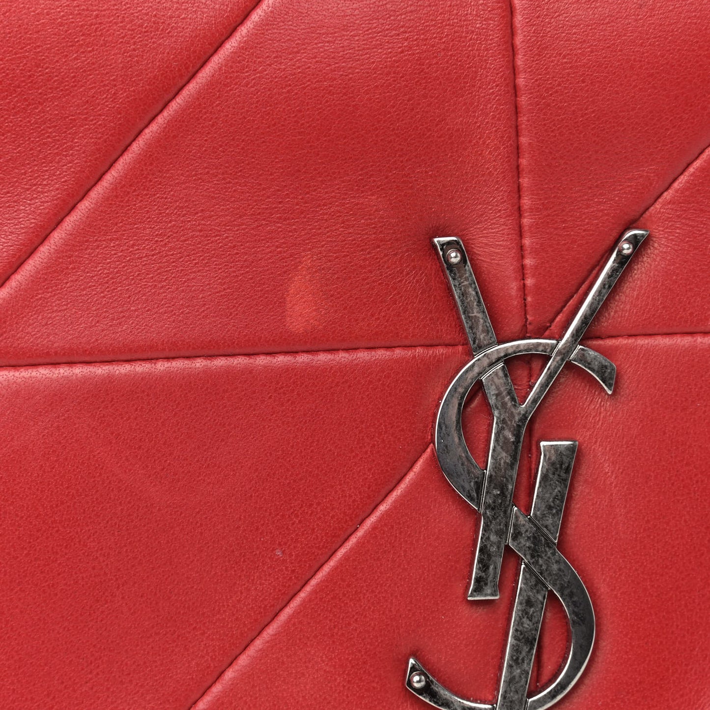 Lambskin Patchwork Monogram Medium Jamie Red