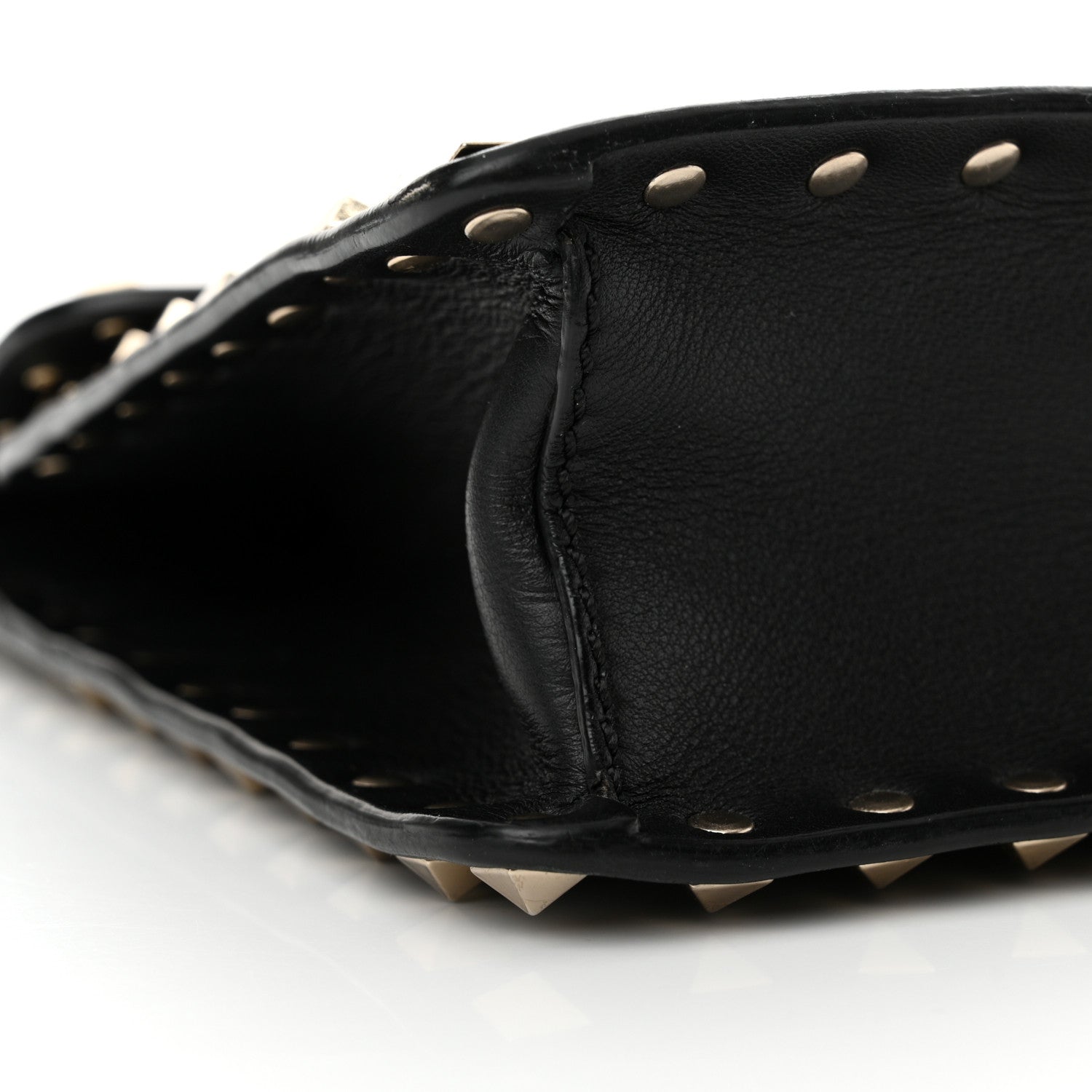 Valentino Garavani Calfskin Rockstud Crossbody Messenger Bag Black 8 of 13