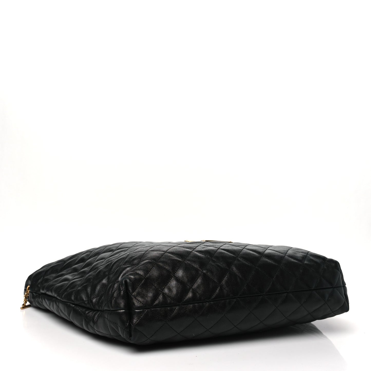 Lambskin Quilted Maxi Icare Shopping Tote Black