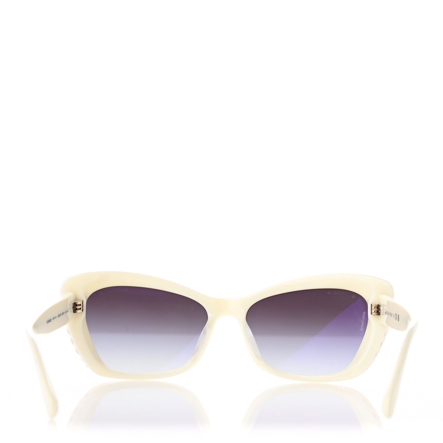 Acetate Pearl Cat Eye CC Sunglasses 5481-H-A White
