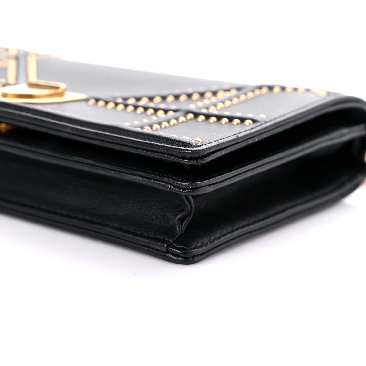 Christian Dior Lambskin Studded Micro Diorama Flap Bag Black 8 of 18