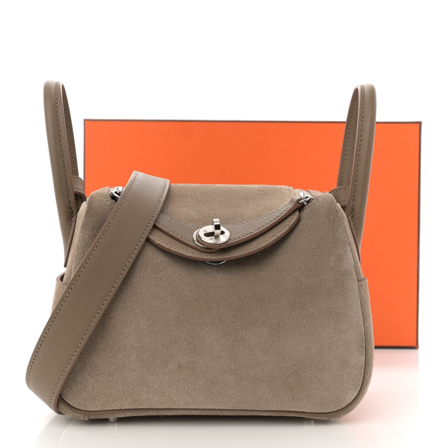 Veau Grizzly Swift Mini Lindy 20 Gris Caillou Etoupe