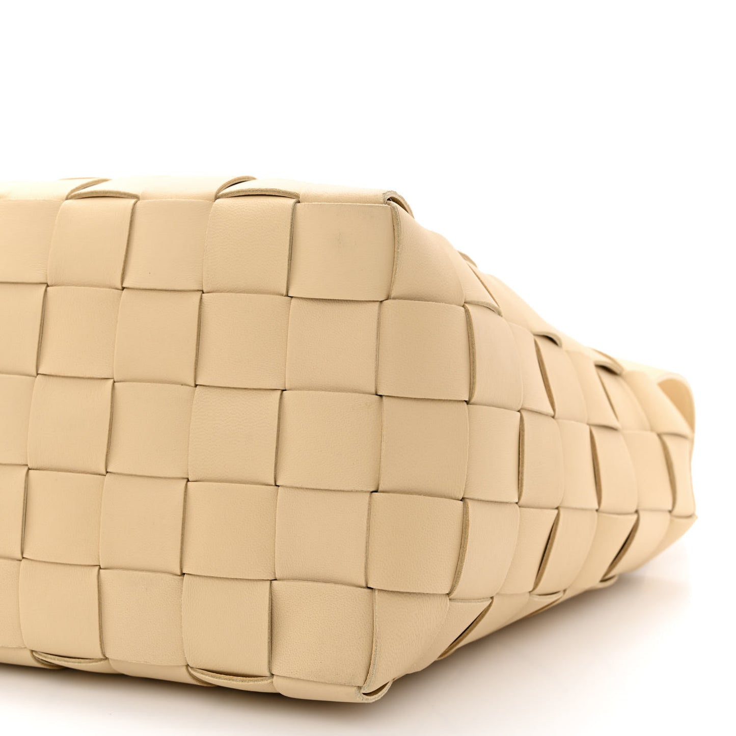 Lambskin Maxi Intrecciato Bowling Cassette Shoulder Bag Porridge