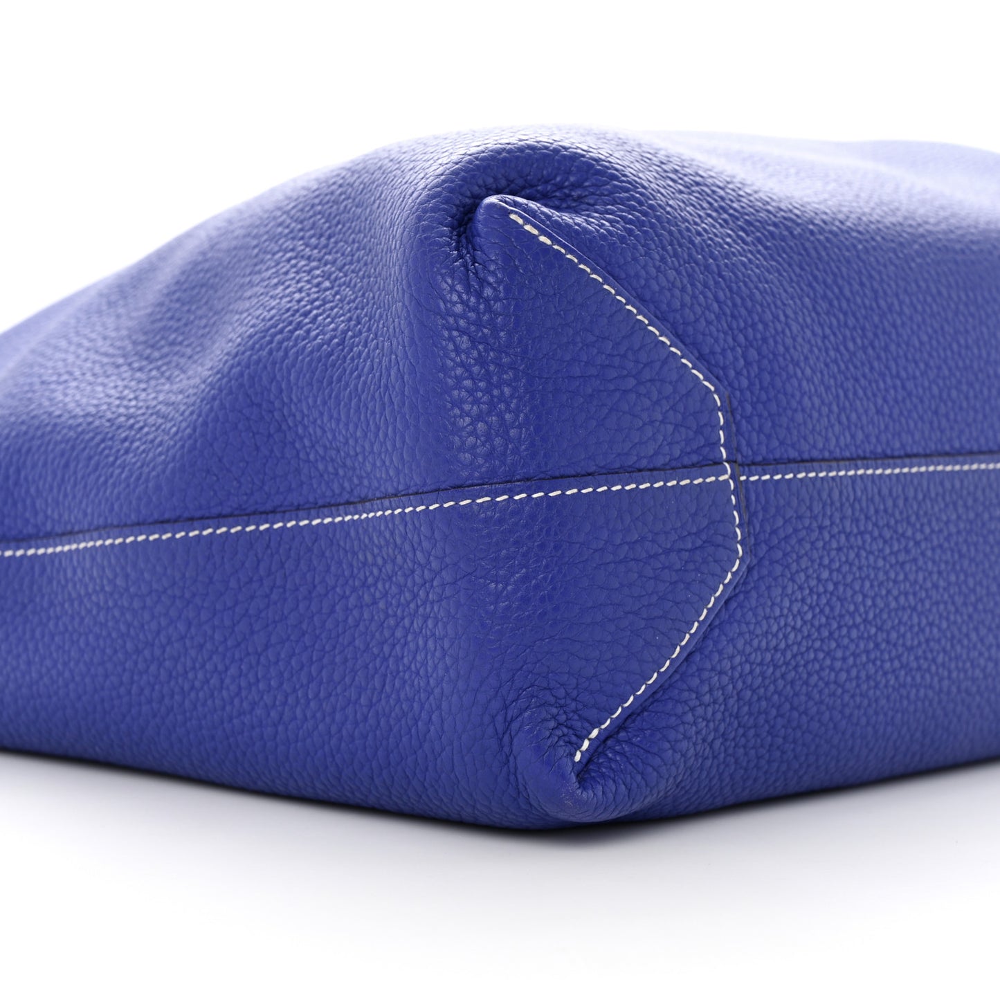 Taurillon Clemence Double Sens 36 Reversible Tote Graphite Bleu Electrique