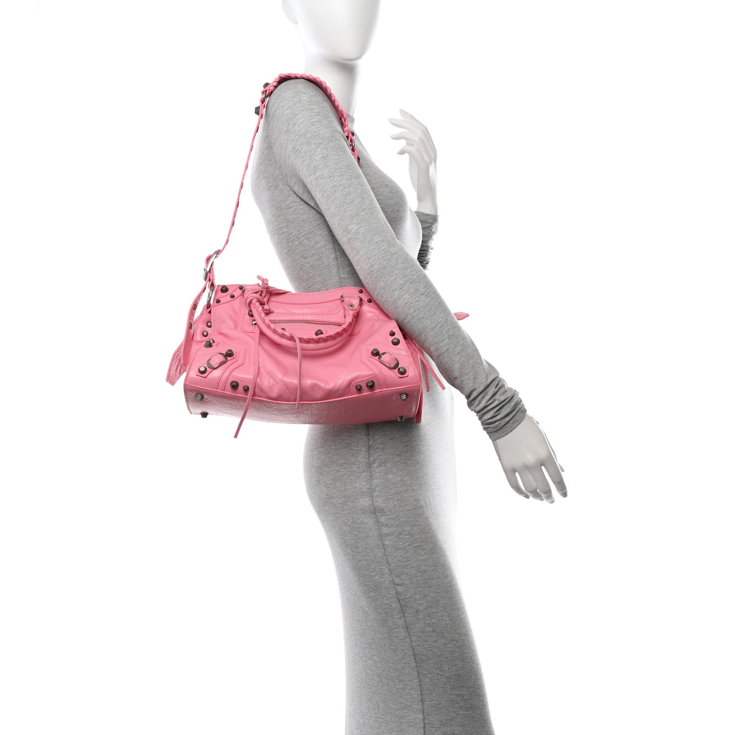 Agneau Arena Small Neo Cagole City Handbag Sweet Pink