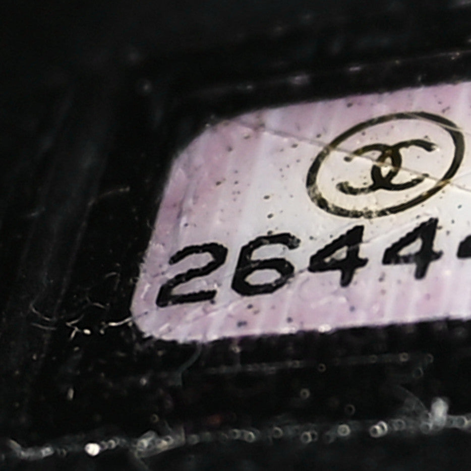 Caviar Quilted Small CC Filigree Vanity Case Dark Grey