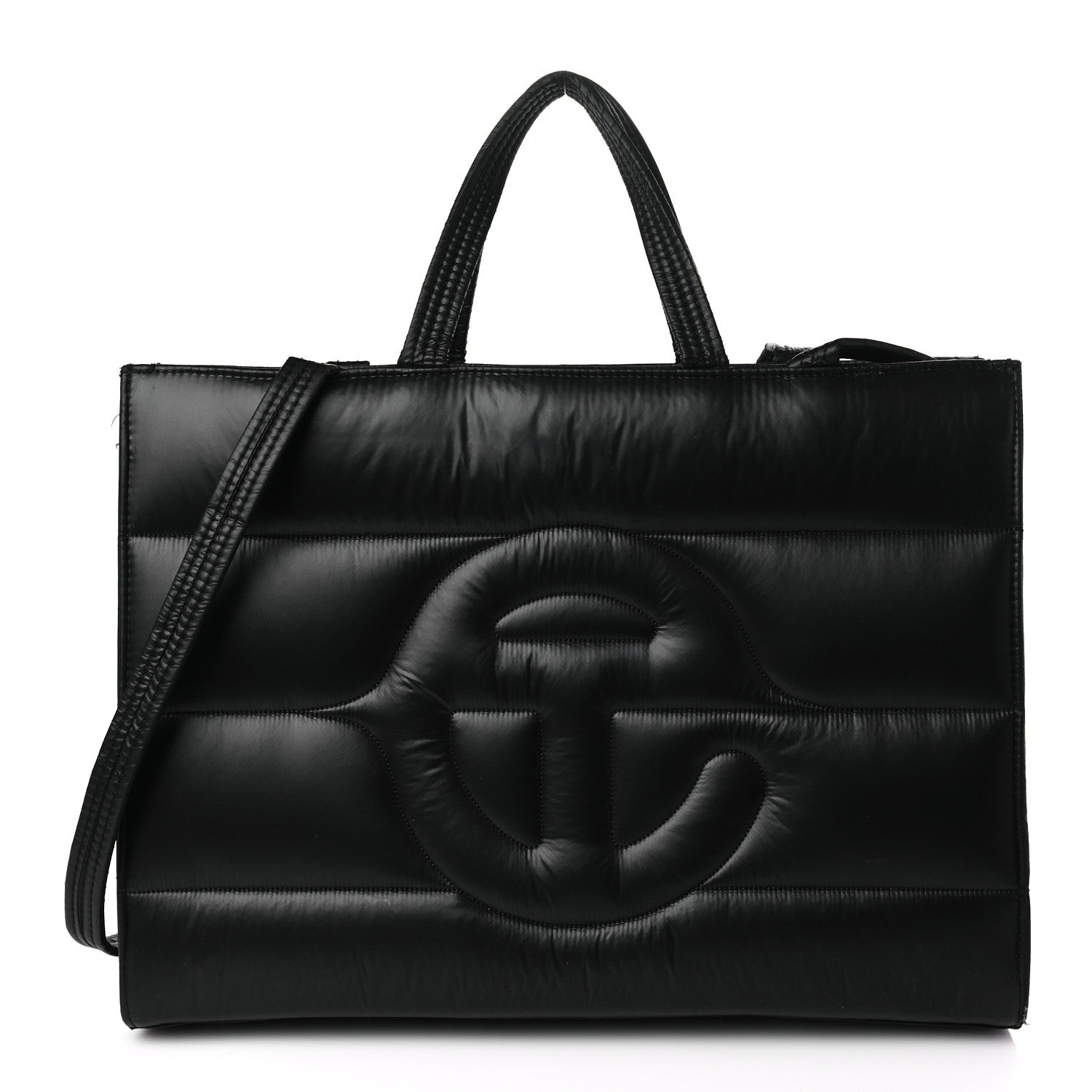 Telfar Nylon Large Puff Shopping Bag Black 1 of 8