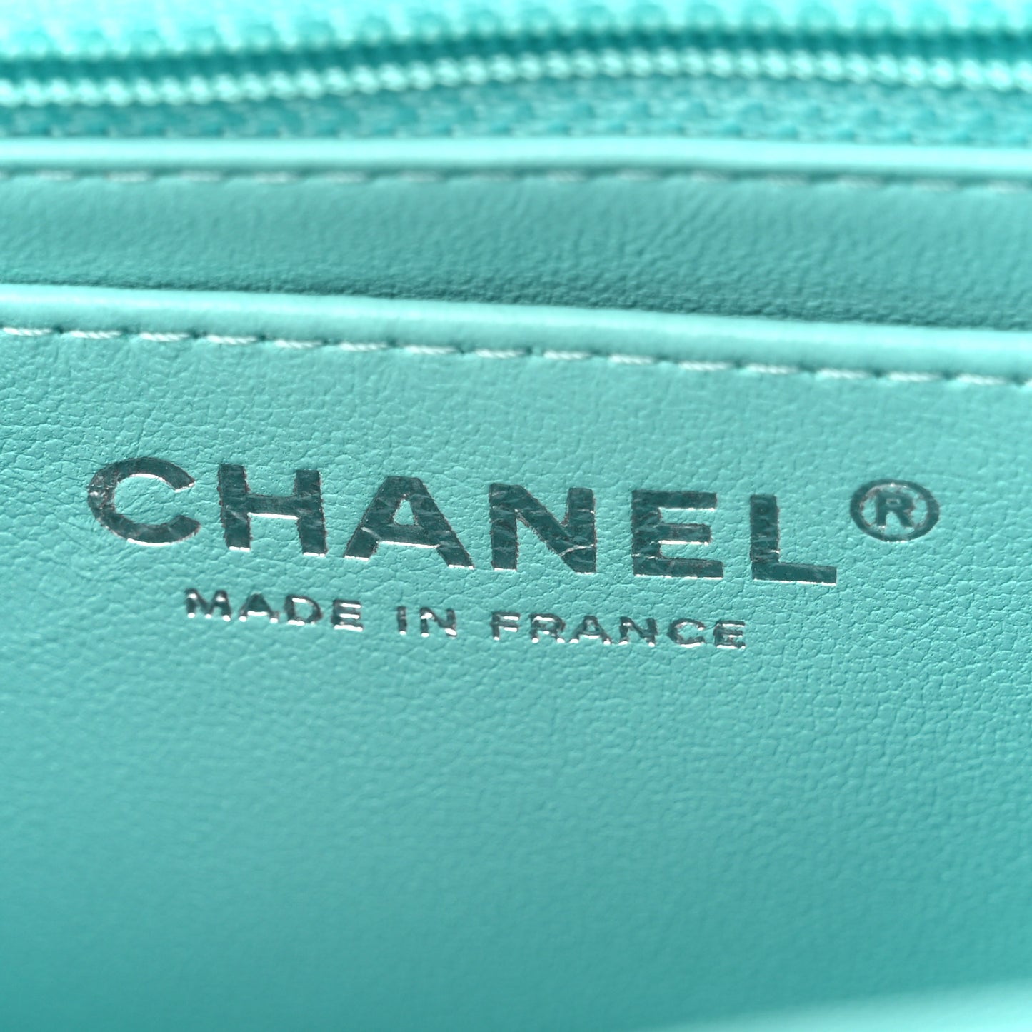 Lambskin Quilted Mini Rectangular Flap Turquoise