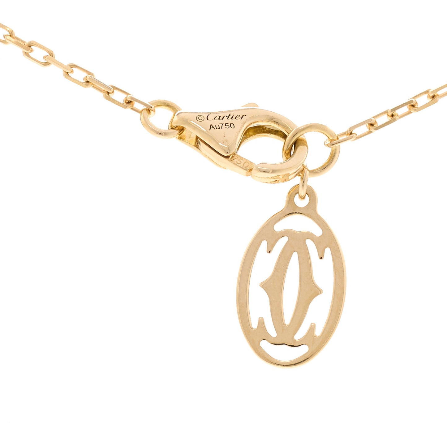18K Yellow Gold Diamond LM D'Amour Pendant Necklace