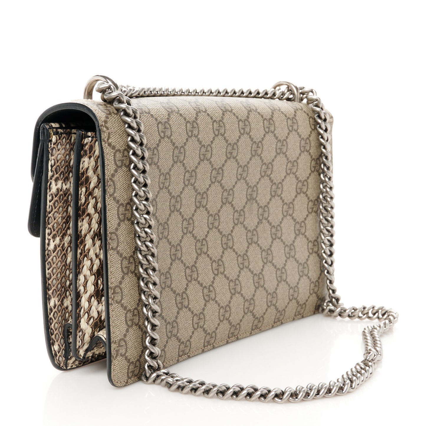 X MLB GG Supreme Monogram Snakeskin NY Yankees Patch Embroidered Small Dionysus Shoulder Bag
