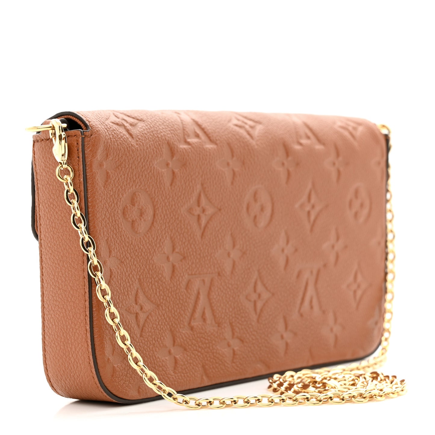 Empreinte Pochette Felicie Chain Wallet Cognac
